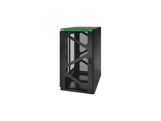 APC NetShelter 24U Wallmount Rack Enclosure Cabinet Side Mount UPS Depth - Efficient and secure edge computing solution when floor space is limited. This compact wall-mount rack offers 24U of storage space and is constructed from durable steel, making it ideal for space-constrained environments.