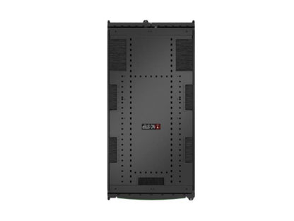 The APC NetShelter SX Gen 2 42U rack enclosure is a robust, steel-constructed cabinet designed for high-density networking applications. Measuring 600mm x 1200mm, this model includes side panels and a black finish, making it ideal for modern data centers where functionality meets form. Engineered for server and AI equipment, it ensures optimal airflow and long-term equipment reliability.