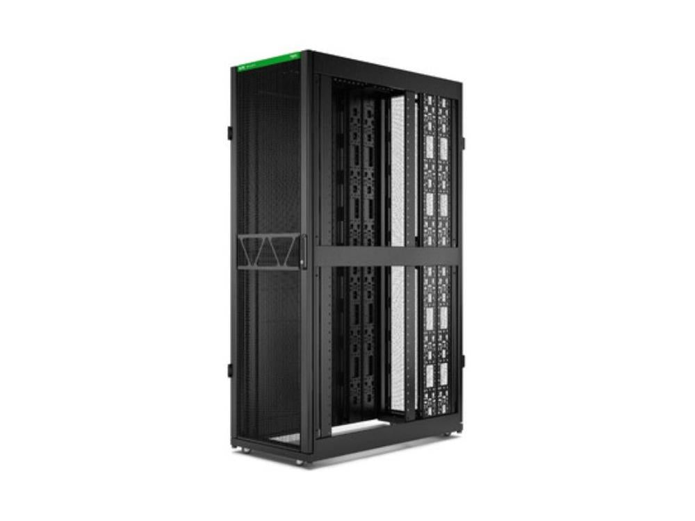 The APC NetShelter SX Gen 2 42U rack enclosure is a robust, steel-constructed cabinet designed for high-density networking applications. Measuring 600mm x 1200mm, this model includes side panels and a black finish, making it ideal for modern data centers where functionality meets form. Engineered for server and AI equipment, it ensures optimal airflow and long-term equipment reliability.