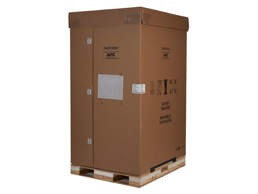 The APC NetShelter SX 48U is a robust 600mm wide x 1200mm deep rack enclosure designed for secure equipment housing, with side panels and built-in shock packaging for protected transport. Finished in black and supporting up to 2000 lbs., this enclosure offers high durability and compliance with RoHS and TAA standards, making it ideal for data centers and enterprise IT environments.