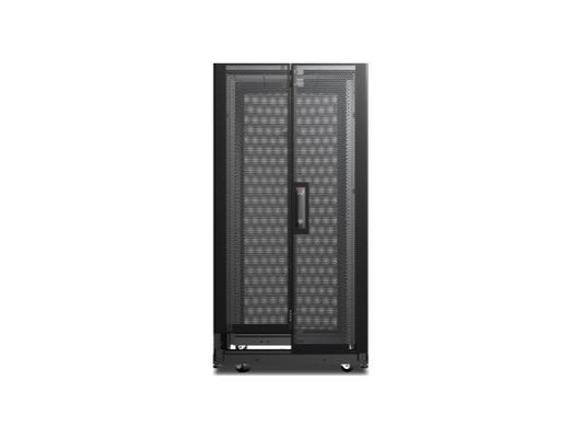The APC NetShelter AR3814 is a 24U AV enclosure designed for stability, accessibility, and high-performance power management. Sized at 600mm wide and 825mm deep, it features 10-32 threaded rails and includes side panels. Ideal for AV and networking environments where compliance and durability are paramount.