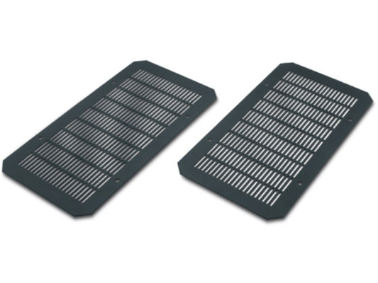 NetShelter WX Vented Gland Plates provide a secure and efficient way to manage airflow for wall-mount enclosures. This black 12.52-inch wide gland plate from APC is designed to enhance ventilation without compromising enclosure integrity. It offers TAA compliance and includes a two-year repair or replacement service.