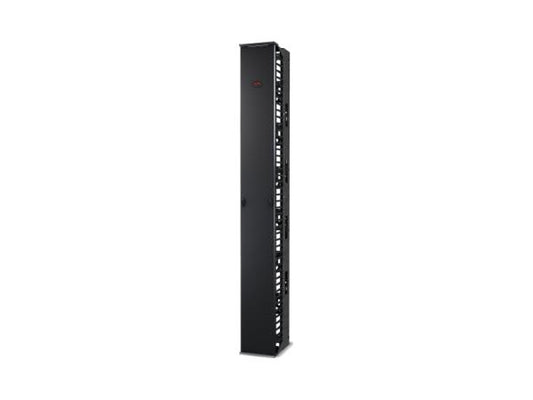 The APC AR8635 CDX Vertical Cable Manager is designed for efficient and organized cable routing in data centers and IT environments. This single-sided vertical cable manager features a slim profile of 84 inches high and nearly 10 inches wide, making it suitable for managing large cable bundles while maximizing rack space. It comes in a sleek black finish and complies with TAA standards.