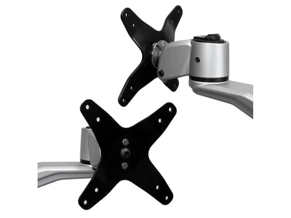 Save space and work in comfort with this premium StarTech dual monitor desk mount. Designed to accommodate two VESA-compatible displays up to 30 inches wide or up to 24 inches in vertical stacking, it features tool-less installation and full-motion articulating arms for maximum ergonomic flexibility. Ideal for professional workstations relying on multi-display configurations.