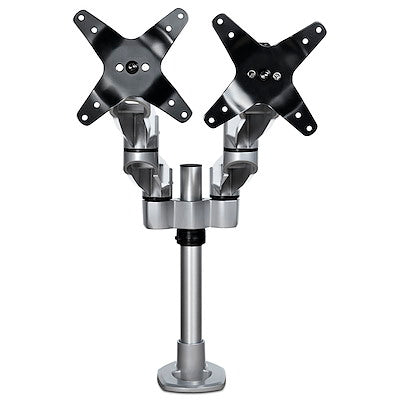 Bras de bureau double écran STARTECH Premium 30 po, argent
