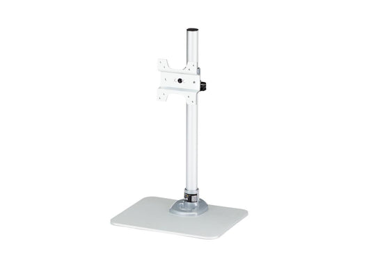 Place a display up to 30 inches at your desk using this ergonomic, height-adjustable monitor stand. Designed to work with VESA-compatible displays, including Apple iMac and Cinema Displays, it offers full 360-degree rotation, tilt, and swivel. Its aluminum-steel construction supports flat, curved, or ultrawide monitors up to 30.9 lb with integrated cable management for a clean setup.