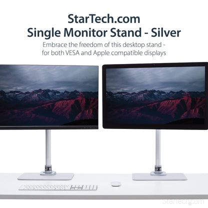 Support pour écran simple StarTech ARMPIVSTND, argent, compatible VESA