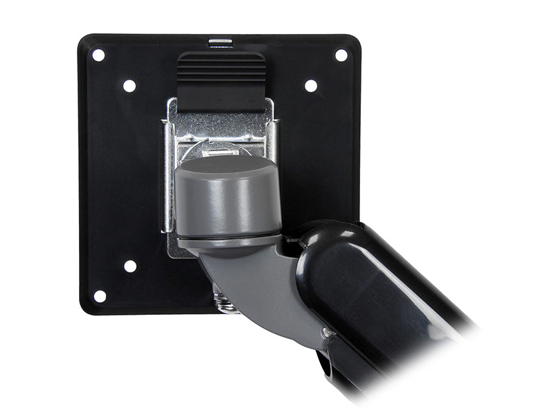 Mount your display on your desk surface or through a grommet, with spring-assisted height adjustment - Single Desk Mount Monitor Arm for VESA (75x75, 100x100) displays up to 34in, including flat screen, curved and ultrawide up to 15.5 lb. (7 kg). Designed for ergonomic comfort and workspace efficiency, this monitor arm supports flexible positioning and tool-less adjustments. Ideal for professionals seeking clean, clutter-free setups.