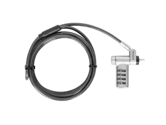 The TARGUS DEFCON Ultimate Universal Lock offers broad compatibility with most major lock slot formats, including the oversized wedge slots—eliminating the need for interchangeable heads. Designed to secure laptops, docking stations, and monitors, it provides peace of mind with a strong physical deterrent backed by a limited 2-year warranty. Built with a durable silver enclosure, it’s TAA-compliant and ideal for high-security professional environments.