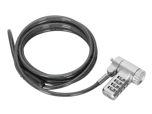 The Targus DEFCON Ultimate Universal Resettable Combination Lock offers a reliable, universal solution for securing your electronic devices. Compatible with Kensington Nano, T-Bar, and Noble WEDGELOCK slots, this durable lock is ideal for a wide range of systems. With a sleek silver finish and resettable combination, it’s built for both security and convenience.
