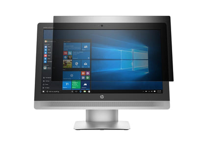 4Vu Privacy Screen for HP EliteOne 800 All-in-One by TARGUS offers enhanced visual protection for your display while complying with TAA standards. Specifically designed for HP EliteOne systems, it reduces viewing angles to prevent unauthorized screen visibility while ensuring screen clarity for the user.