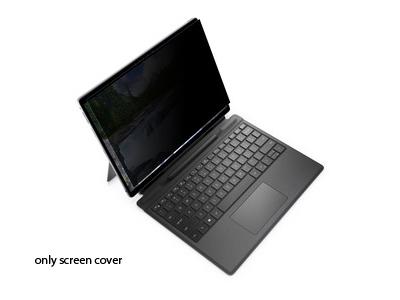 The TARGUS AST110GLZ 4Vu Privacy Screen is specifically designed for the Dell Latitude 7320 Detachable, offering landscape orientation and protecting on-screen information with a 30-degree viewing angle restriction. It promotes data privacy in public spaces and meets TAA compliance standards.