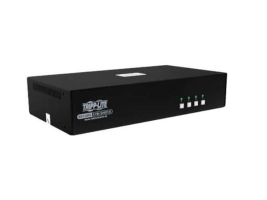 Eaton Tripp Lite Series Secure KVM Switch, 4-Port, Dual Head, DVI to DVI, NIAP PP4.0, Audio, CAC, TAA