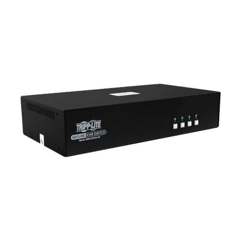 Commutateur KVM DVI double tête sécurisé Eaton 4 ports avec audio, CAC, NIAP 4.0