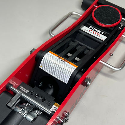 SSUNEX TOOLS 3 Ton Aluminum Floor Jack, Red 6603AJ