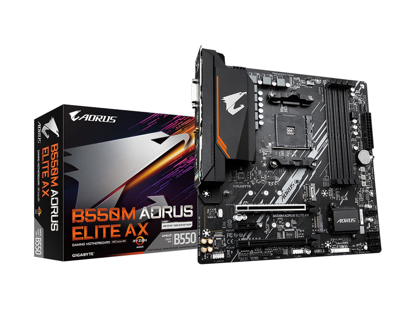 GIGABYTE B550M AORUS ELITE AX Micro ATX AMD B550 Motherboard