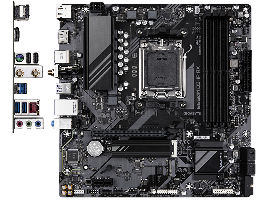 GIGABYTE B650M D3HP AX Micro ATX AM5 DDR5 Motherboard