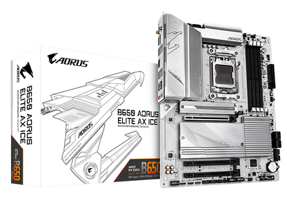 GIGABYTE B650 AORUS ELITE AX ICE ATX Motherboard, AM5, DDR5