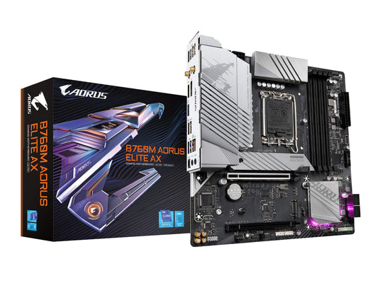 GIGABYTE B760M AORUS ELITE AX Micro ATX Motherboard