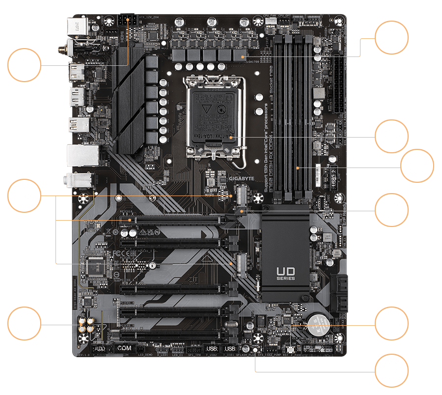 GIGABYTE B760 DS3H AX ATX LGA1700 DDR5 Motherboard
