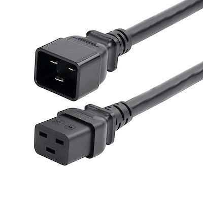 StarTech 2ft Heavy Duty C19 to C20 Power Extension Cable, 20A 250V, 12AWG