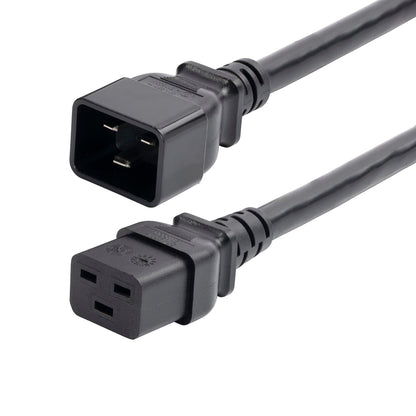StarTech 2ft Heavy Duty C19 to C20 Power Extension Cable, 20A 250V, 12AWG