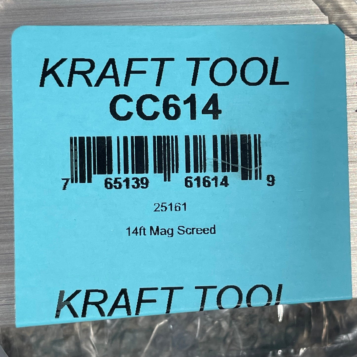 Z@ KRAFT TOOL CO. Magnesium Screed 14ft x 3-1/2” x 1-1/2” CC614