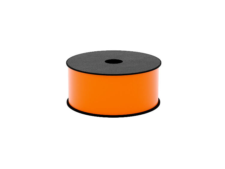 This continuous orange vinyl label roll from Brother is designed for long-lasting durability and industrial labeling needs. Measuring 2 inches wide and 150 feet long, the 2.4mil thick tape is compatible with BMSLPR03xx ink ribbons and delivers over 10 years of service life. Ideal for use in environments requiring TAA compliance.