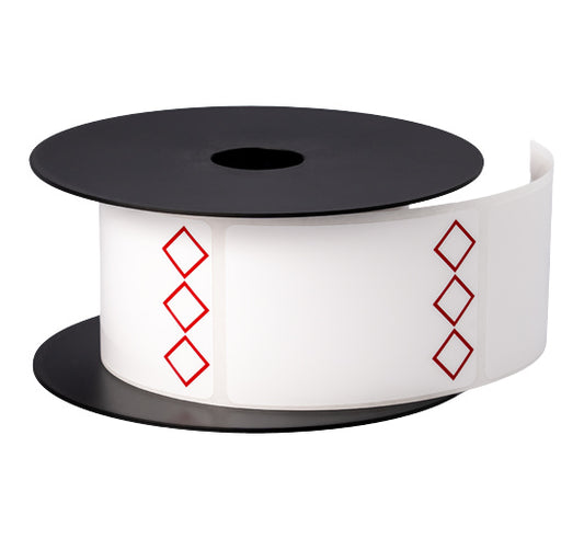 Étiquettes blanches Brother TT GHS 3 Diamonds 3 po x 2 po, rouleau de 250