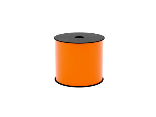 Brother BMSLT406HP is a 4-inch wide thermal transfer continuous vinyl label in orange, designed for long-term durability and high-visibility printing applications. Engineered for use with BMSLPR03xx ink ribbons, this 2.4-mil label supports industrial-grade marking with a life expectancy of over 10 years. Supplied as a 150-foot roll on a 5-inch outer diameter and 1-inch core.