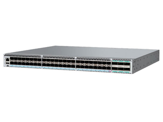 SLX 9540-24S Switch DC with Front to Back airflow (Port-side to non-port side airflow). Supports 24x10GE/1GE + 24x1GE ports.