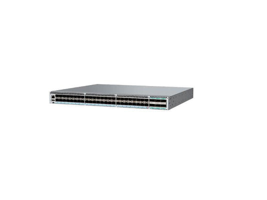 SLX 9540-48S Switch AC with Front to Back airflow (Port-side to non-port side airflow). Supports 48x10GE/1GE + 6x100GE/40GE. (1+1) redundant power