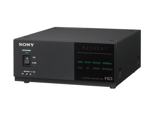The SONY BRUSF10 is an HD Optical Multiplex Unit designed specifically for seamless integration with the BRC-H900 and BRC-Z330 cameras. It offers professional-grade multiplexing functionality, ensuring high-definition signal transmission over a single optical cable. Built in Japan and TAA-compliant, this unit is ideal for enterprise, broadcast, or institutional A/V setup demands.