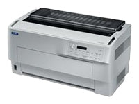 The EPSON DFX-9000 is a high-performance monochrome dot-matrix printer built for demanding workgroup environments. With print speeds up to 1550 characters per second (cps), it handles continuous forms and label printing tasks with exceptional efficiency. Equipped with multiple connectivity options—including USB, Serial, and Parallel—it supports seamless integration into various legacy and modern PC systems.