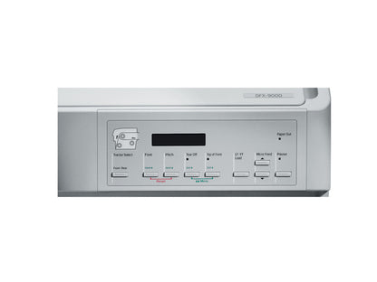 The EPSON DFX-9000 is a high-performance monochrome dot-matrix printer built for demanding workgroup environments. With print speeds up to 1550 characters per second (cps), it handles continuous forms and label printing tasks with exceptional efficiency. Equipped with multiple connectivity options—including USB, Serial, and Parallel—it supports seamless integration into various legacy and modern PC systems.