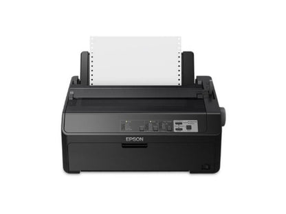 The EPSON FX-890II NT is a robust dot-matrix impact printer designed for demanding workgroup environments. It offers ultra-fast draft printing up to 738 characters per second (12 cpi) and multiple emulation modes including EPSON ESC/P, Okidata Microline, and IBM PPDS. Compact yet durable, it supports a wide range of paper types and barcode formats—ideal for logistics, warehousing, or industrial data printing applications.