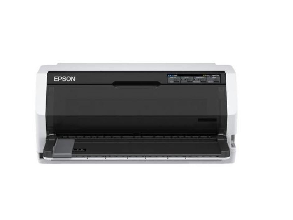 The EPSON LQ-780N is a high-performance 24-pin dot-matrix printer designed for fast, reliable, and network-ready printing. Ideal for business environments requiring multi-part form printing, it delivers impressive speed and connectivity. It can handle the original plus six copies with crisp results at up to 487 characters per second.