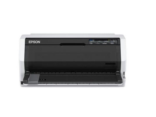 The EPSON LQ-780N is a high-performance 24-pin dot-matrix printer designed for fast, reliable, and network-ready printing. Ideal for business environments requiring multi-part form printing, it delivers impressive speed and connectivity. It can handle the original plus six copies with crisp results at up to 487 characters per second.