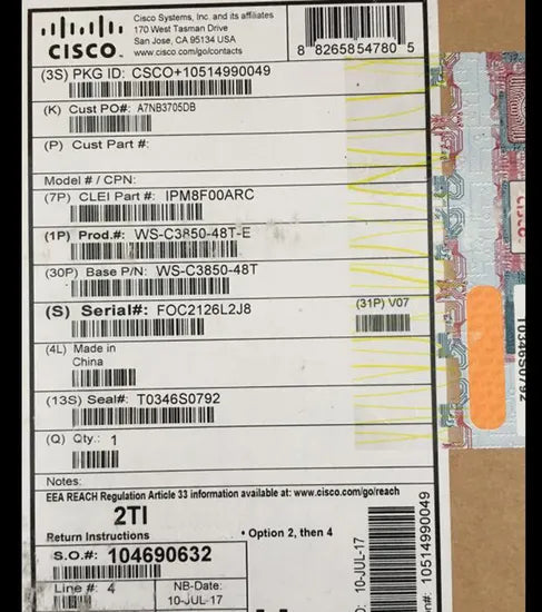 Licence Cisco C3850-48 IP Base vers IP Services (de rechange)