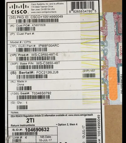 Licence Cisco C3850-48 IP Base vers IP Services (de rechange)