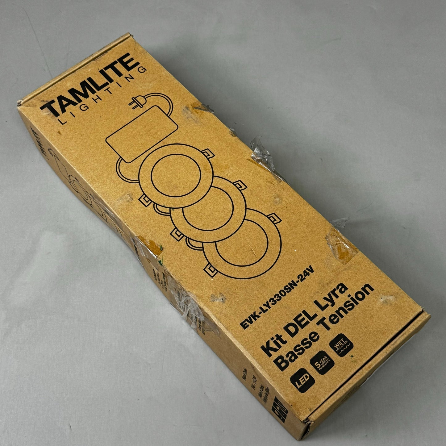TAMLITE LIGHTING Low Voltage LED Lyra kit w/ Satin Nickel Frame EVKLY330SN24V