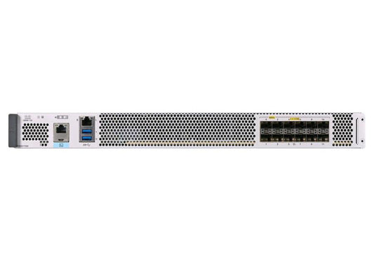 The Cisco Catalyst 8500-12X Edge Platform is engineered for high-performance networking applications and designed to comply with TAA regulations. Ideal for enterprise and government deployments, it offers advanced scalability and robust architecture for secure edge routing. Information is limited to high-level product identification.