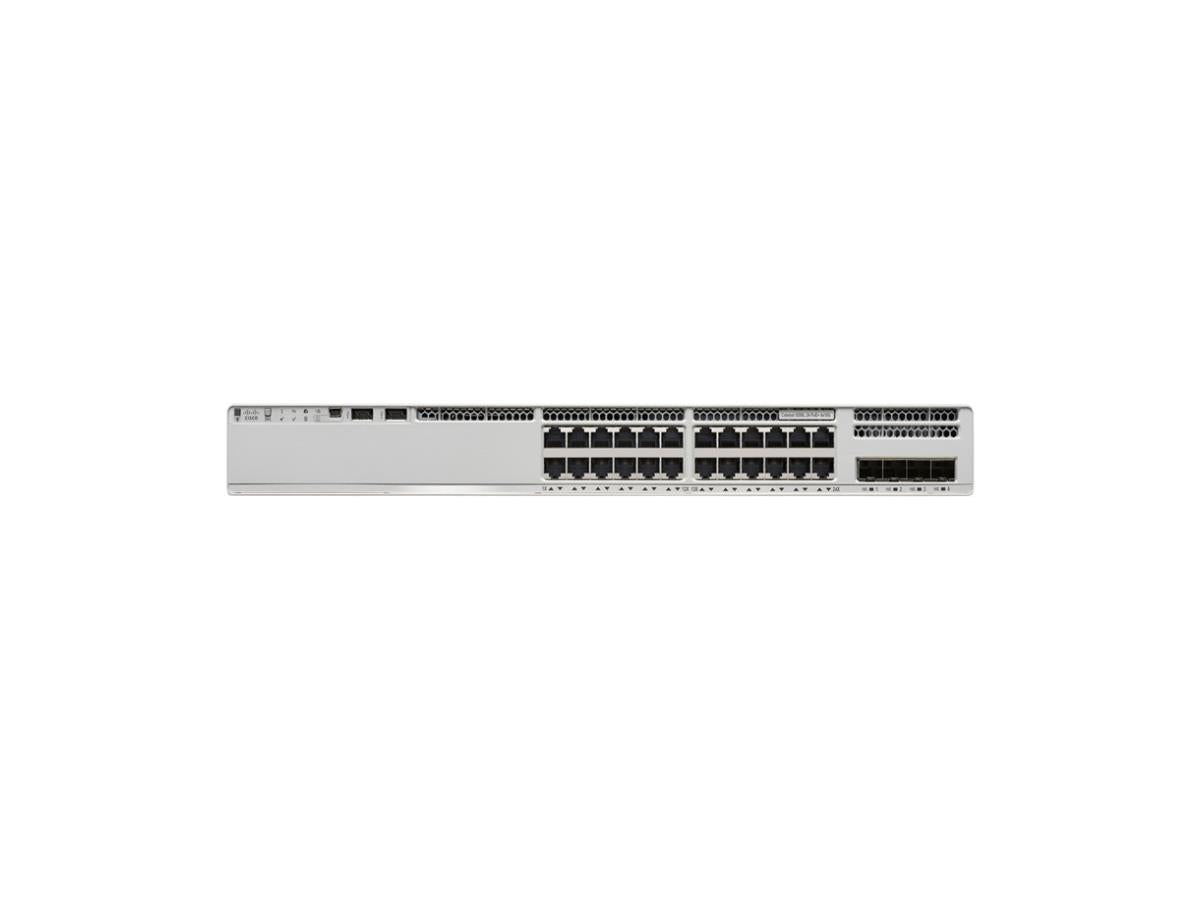The Cisco Catalyst C9200-24T-E++ is a 24-port managed Layer 3 network switch built for secure, high-performance enterprise environments. Featuring Network Essentials software, 128 Gbps switching bandwidth, and 160 Gbps stacking throughput, it supports rich routing protocols and advanced management functions. With TAA compliance and an MTBF of over 587,000 hours, this switch ensures reliability and scalability for mission-critical deployments.