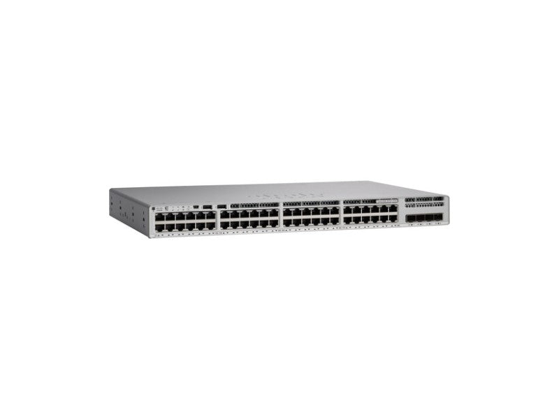CATALYST 9200L 48-PORT POE+, 4 X 10G, NETWORK ESSENTIALS. This advanced Layer 2 and Layer 3 switch offers 48 PoE+ ports, 4 10G uplinks, and robust security and management protocols, ideal for modern enterprise networks.