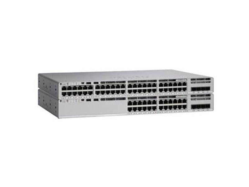 The Cisco C9200L-48PXG-2Y-E is a TAA-compliant 48-port switch with multigigabit and PoE+ support. Designed for enterprise-grade networks, it features 25 Gbps uplinks and offers high reliability, security, and scalability. This model runs Cisco's Network Essentials software and comes with 2 GB RAM and a 4 GB flash memory.