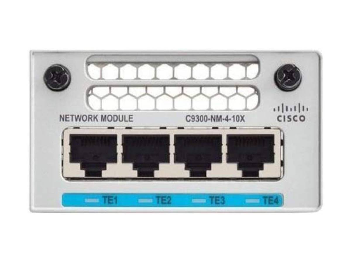 The Cisco Catalyst C9300-NM-4M is a 4-port 10G/mGig copper network module designed for seamless compatibility with Cisco Catalyst 9300 switches. Featuring a plug-in form factor and high-speed data transfer capabilities, this module is ideal for high-performance networking environments. Its exceptional MTBF rating of over 10 million hours underscores its reliability in mission-critical applications.