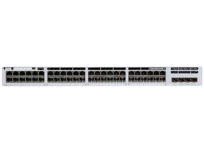 High-performance Cisco Catalyst 9300L-48P-4X-E switch featuring 48 PoE+ ports and 4 x10G uplinks. Designed for wired gigabit Ethernet networks, it offers 8GB RAM, 16GB flash, and advanced protocols such as RIPv1, RIPv2, and RIPng. Comes with enhanced lifetime hardware warranty.