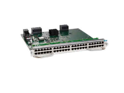 The Cisco Catalyst 9400 Series 48-Port PoE+ RJ-45 module delivers scalable, secure connectivity for enterprise switching needs. This hot-swappable line card supports Power over Ethernet Plus, making it ideal for powering devices such as IP phones, wireless access points, and cameras. Designed for Cisco's 9400 Series modular switches, it helps ensure resilient performance in mission-critical environments.