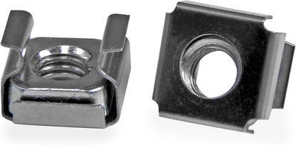Écrous cage StarTech M6, lot de 100, acier inoxydable noir