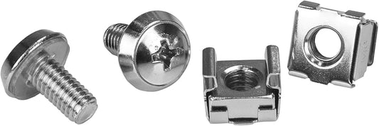 Écrous cage StarTech M6 - Lot de 100, nickelés, argentés
